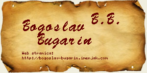 Bogoslav Bugarin vizit kartica